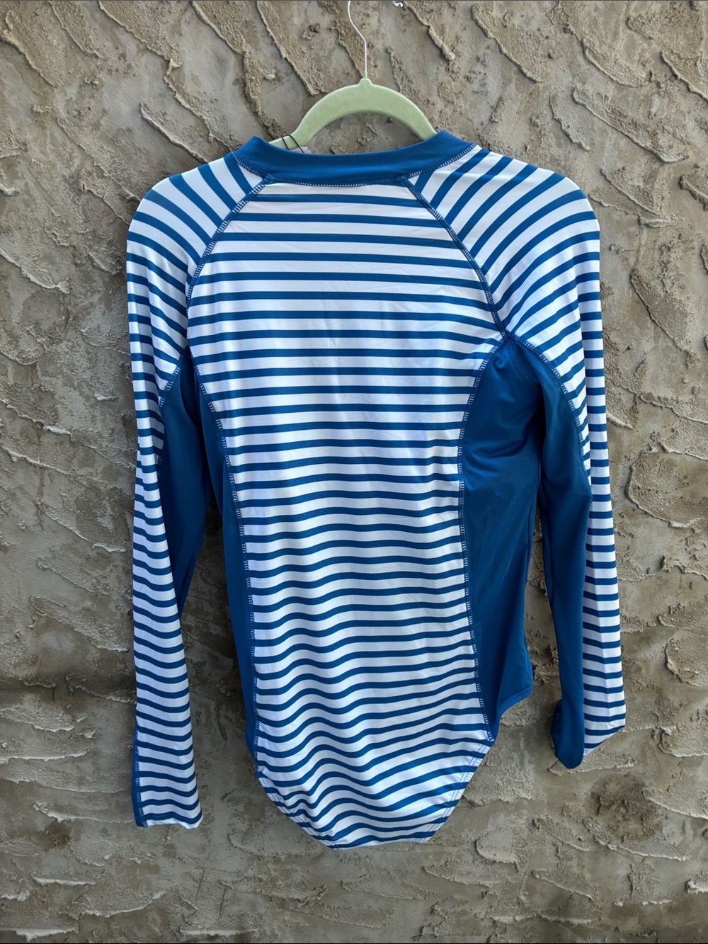 Cabana Life Blue & White Striped Long Sleeve One-Piece Rash Suit SPF 50 L - Picture 7 of 9